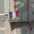 A French tricolour flies from a balcony, Hannah and Olympic ILCA 6 Sailing, Marseille, France - 5th August 2024