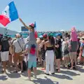 A crowd watches the kite surfing arena, Hannah and Olympic ILCA 6 Sailing, Marseille, France - 5th August 2024