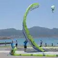 A kite lifts up in the breeze, Hannah and Olympic ILCA 6 Sailing, Marseille, France - 5th August 2024