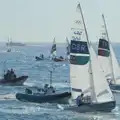 Team GB's 470 comes in, Hannah and Olympic ILCA 6 Sailing, Marseille, France - 5th August 2024