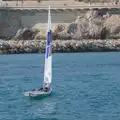 One of the ILCAs has been abandoned, Hannah and Olympic ILCA 6 Sailing, Marseille, France - 5th August 2024