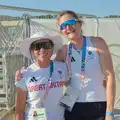 Kate Eddy, the team coach, and Hannah, Hannah and Olympic ILCA 6 Sailing, Marseille, France - 5th August 2024