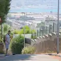 Sean pauses at the top of the steep footpath, Olympic Non-Sailing, Notre Dame, and the Journey Home, Marseille, France - 8th August 2024