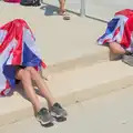 Two boys shelter from the sun, Olympic Non-Sailing, Notre Dame, and the Journey Home, Marseille, France - 8th August 2024