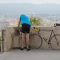 An old-school cyclist fills up a bidon, Olympic Non-Sailing, Notre Dame, and the Journey Home, Marseille, France - 8th August 2024