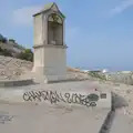 Graffiti by a shrine of some sorts, Olympic Non-Sailing, Notre Dame, and the Journey Home, Marseille, France - 8th August 2024