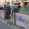 Hamish waits for the cab to arrive, Olympic Non-Sailing, Notre Dame, and the Journey Home, Marseille, France - 8th August 2024