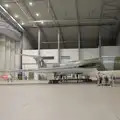 There's a solitary Victor bomber in a hangar, Flying in a Dragon Rapide, IWM Duxford, Cambridgeshire - 17th August 2024