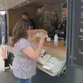 Sis gets a coffee from the NT van, A Trip to Ickworth House with Sis, Horringer - 19th August 2024