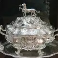 A very ornate silver soup tureen, A Trip to Ickworth House with Sis, Horringer - 19th August 2024