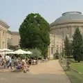 It's busy outside the National Trust café, A Trip to Ickworth House with Sis, Horringer - 19th August 2024