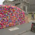 Hundreds of crochet flowers on the church wall, A Summer Party, and the GSB at Walsham le Willows, Suffolk - 26th August 2024