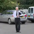 Graham fires up the bagpipes during our interval, A Summer Party, and the GSB at Walsham le Willows, Suffolk - 26th August 2024