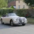 A lovely old Jaguar trundles up the street, A Summer Party, and the GSB at Walsham le Willows, Suffolk - 26th August 2024