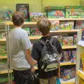 The boys look at Lego Minecraft in Jarrold's, The Death of the Feather Factory, Diss, Norfolk - 30th August 2024