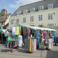 A clothes stall in front of the old Post Office, The Death of the Feather Factory, Diss, Norfolk - 30th August 2024