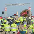 The emcee introduces the Offshore 4 Sure protest, A Protest on the Beach, Aldeburgh, Suffolk - 1st September 2024