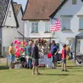 An American flag flaps around, Palgrave Players Busking and the GSB at Pulham Market, Norfolk - 14th September 2024