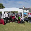 On the green near the Falcon pub, Palgrave Players Busking and the GSB at Pulham Market, Norfolk - 14th September 2024