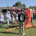 A giant octopus is hauled around, Palgrave Players Busking and the GSB at Pulham Market, Norfolk - 14th September 2024