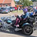 A massive tricycle motorbike heads off, Palgrave Players Busking and the GSB at Pulham Market, Norfolk - 14th September 2024