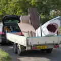 The remains of the Jaws float, Palgrave Players Busking and the GSB at Pulham Market, Norfolk - 14th September 2024