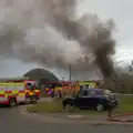 A view of the fire, A Major Fire at Suffolk Highways, Brome, Suffolk - 15th September 2024