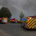 Fire engines are all over the place, A Major Fire at Suffolk Highways, Brome, Suffolk - 15th September 2024