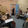 Will plays ukulele in the corridor, Palgrave Players do "Once", Garboldisham, Norfolk - 18th September 2024