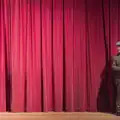 Doug plays his bass on front of the stage, Palgrave Players do "Once", Garboldisham, Norfolk - 18th September 2024