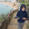 Harry's got an umbrella, A Trip to Lloret de Mar, Catalonia, Spain - 27th October 2024