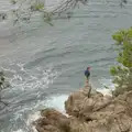 Some dude stands on the rocks, A Trip to Lloret de Mar, Catalonia, Spain - 27th October 2024