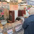 Sticks of meat dangle on strings, A Return to Girona, Catalunya, Spain - 29th October 2024