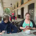 Harry's got his headphones on again, A Return to Girona, Catalunya, Spain - 29th October 2024