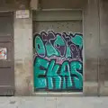 More graffiti on a shutter, A Return to Girona, Catalunya, Spain - 29th October 2024