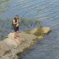 Some dude fishes for his dinner, A Return to Girona, Catalunya, Spain - 29th October 2024