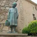 A sad-looking girl in statue form, A Postcard From Tossa de Mar, Catalunya, Spain - 30th October 2024