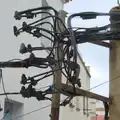 Some crazy electrics in the street, A Postcard From Tossa de Mar, Catalunya, Spain - 30th October 2024