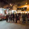 There's a queue for chestnuts at night, Halloween and Flamenco Guitar, Lloret de Mar, Catalunya, Spain - 31st October 2024