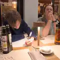 Harry does a bit of drawing in Marlés café, Halloween and Flamenco Guitar, Lloret de Mar, Catalunya, Spain - 31st October 2024