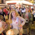 A zombie drummer passes by, Halloween and Flamenco Guitar, Lloret de Mar, Catalunya, Spain - 31st October 2024