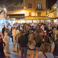 Plaça de l'Esgélsia is busy, Halloween and Flamenco Guitar, Lloret de Mar, Catalunya, Spain - 31st October 2024