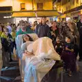 A zombie on a hospital bed rushes past, Halloween and Flamenco Guitar, Lloret de Mar, Catalunya, Spain - 31st October 2024