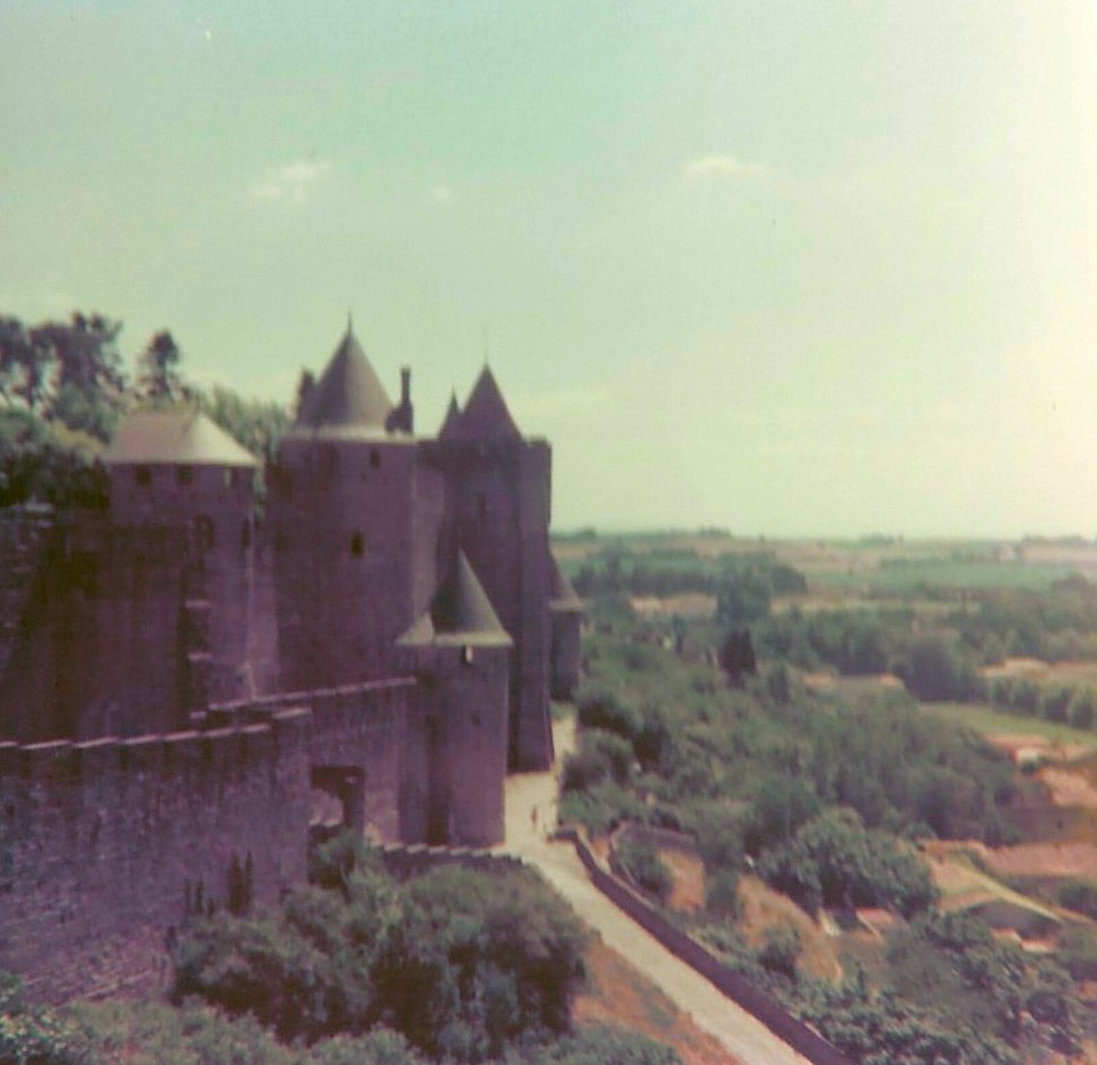 The towers of Carcassonne, and the Porte d'Aude from A Trip to Bram, Aude, France - 25th July 1980