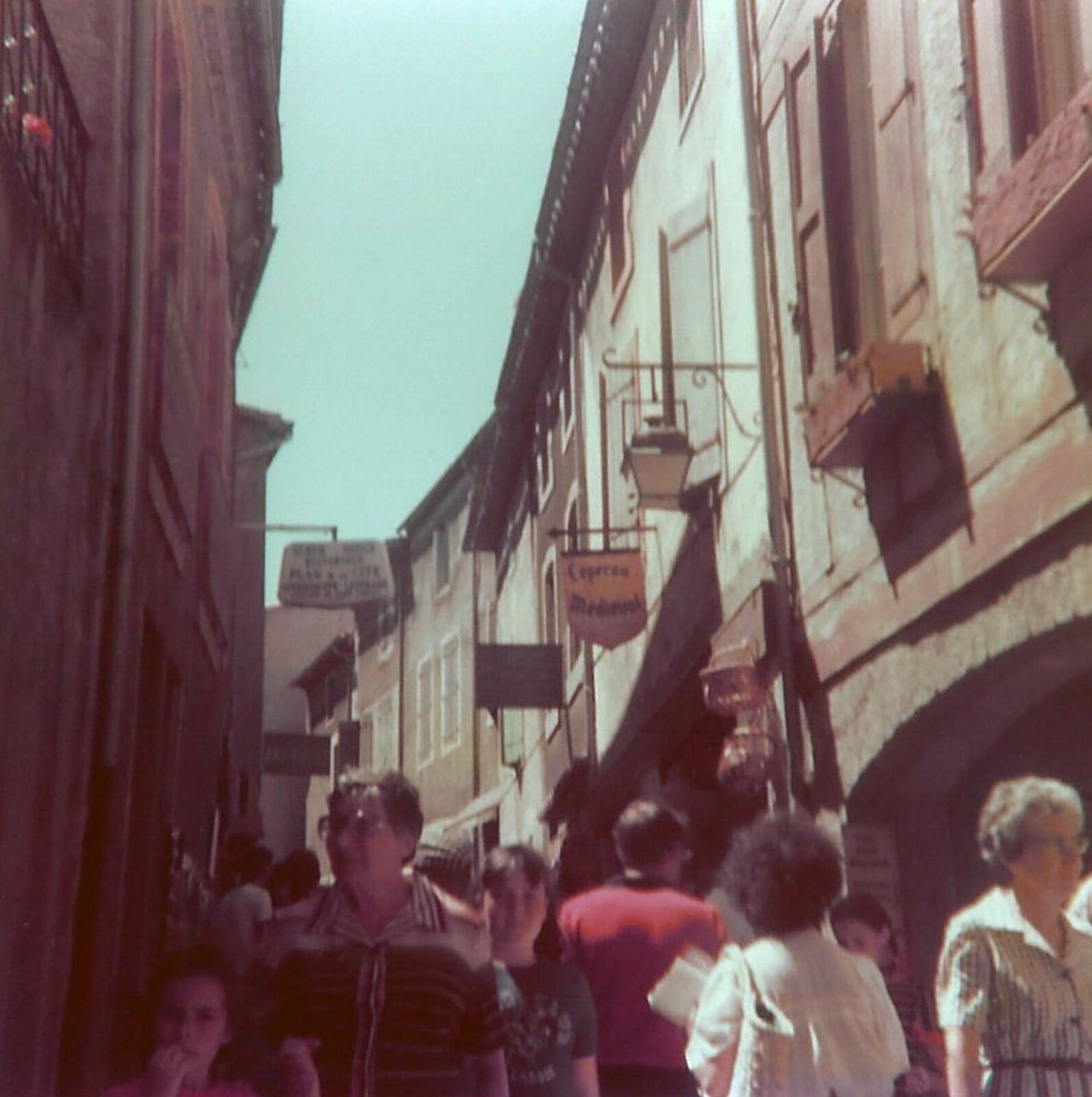 The crowded streets of Carcassonne from A Trip to Bram, Aude, France - 25th July 1980