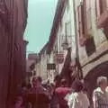 The crowded streets of Carcassonne, A Trip to Bram, Aude, France - 25th July 1980