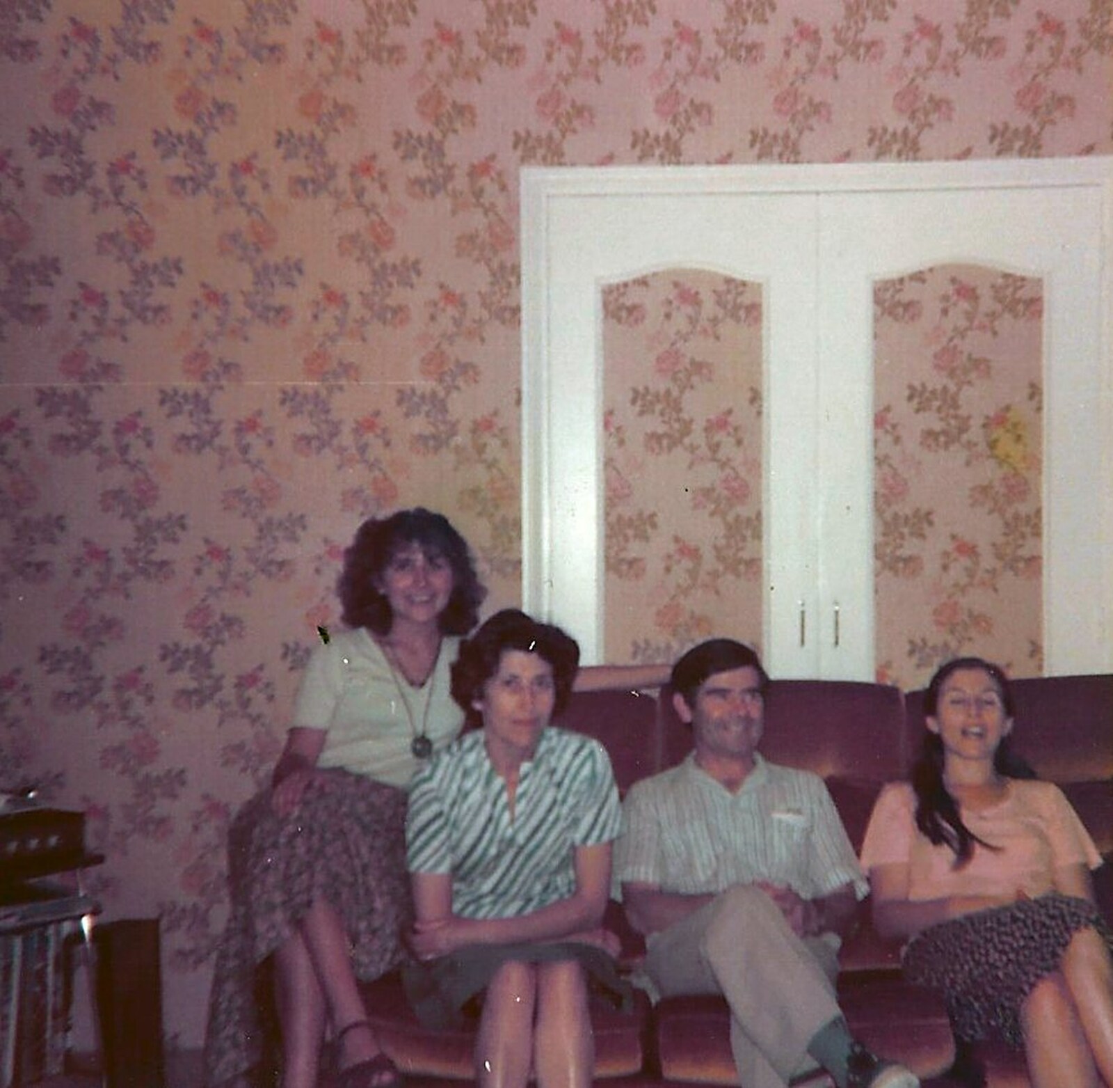 From right to left: Claudine, her parents and sister from A Trip to Bram, Aude, France - 25th July 1980