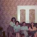 From right to left: Claudine, her parents and sister, A Trip to Bram, Aude, France - 25th July 1980