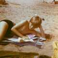 Nosher reads a book on a Mediterranean beach, A Trip to Bram, Aude, France - 25th July 1980