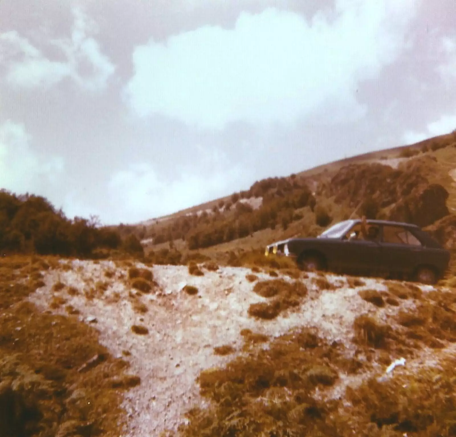 Jean-Louis waves from his Renault 4, from A Trip to Bram, Aude, France - 25th July 1980